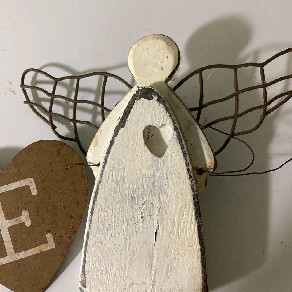 Rustic Brown and White Angel Welcome Garland